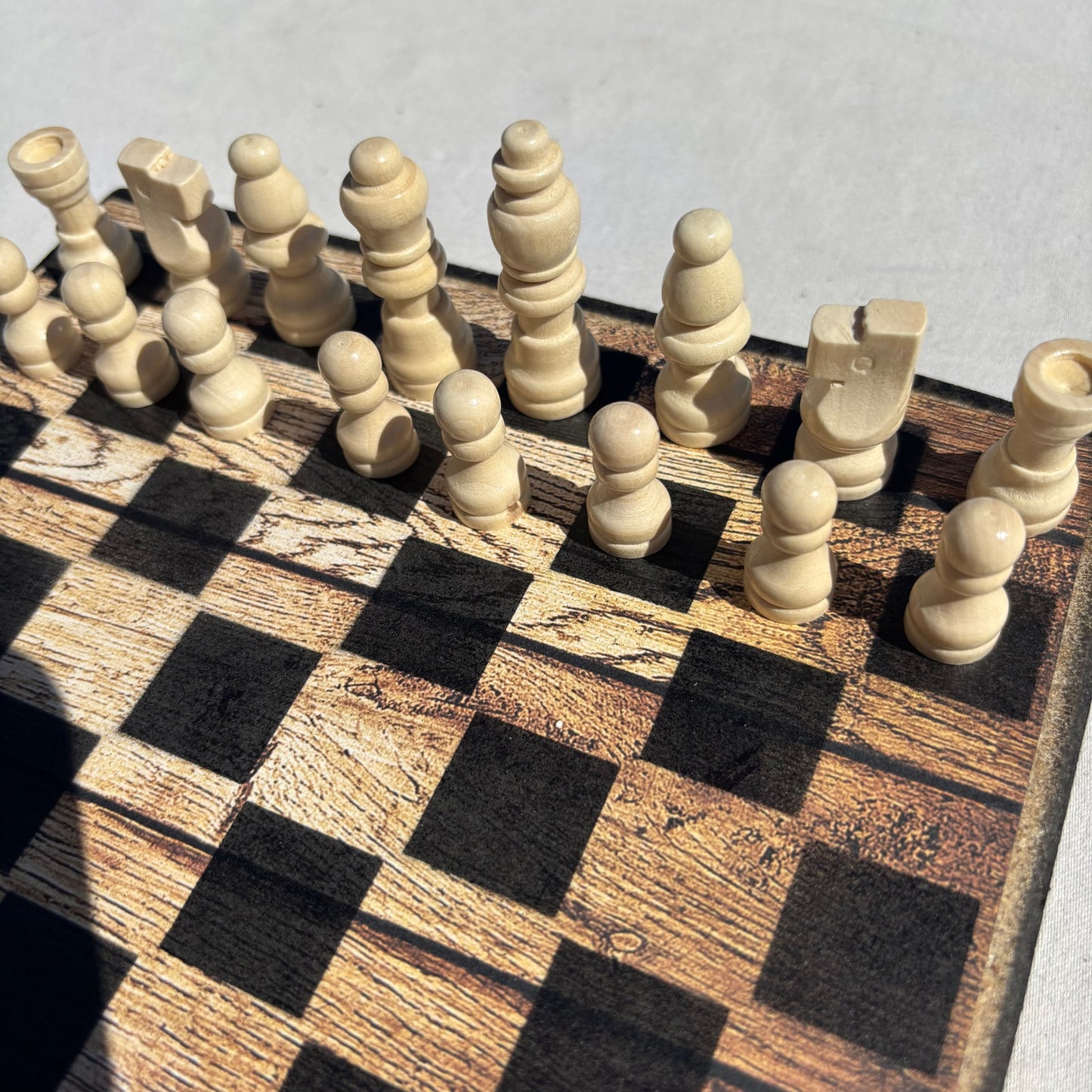 Classic Wood Print - Scrapbook Chess Set