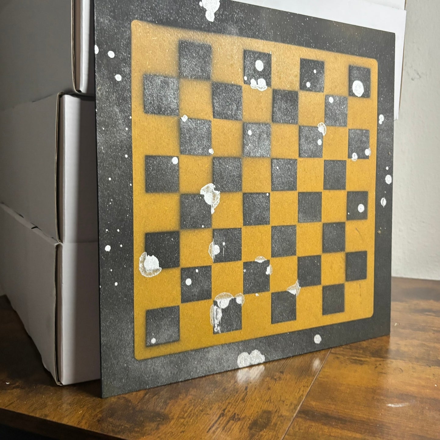 Chinese Chrome Yellow - Painted Chess Board