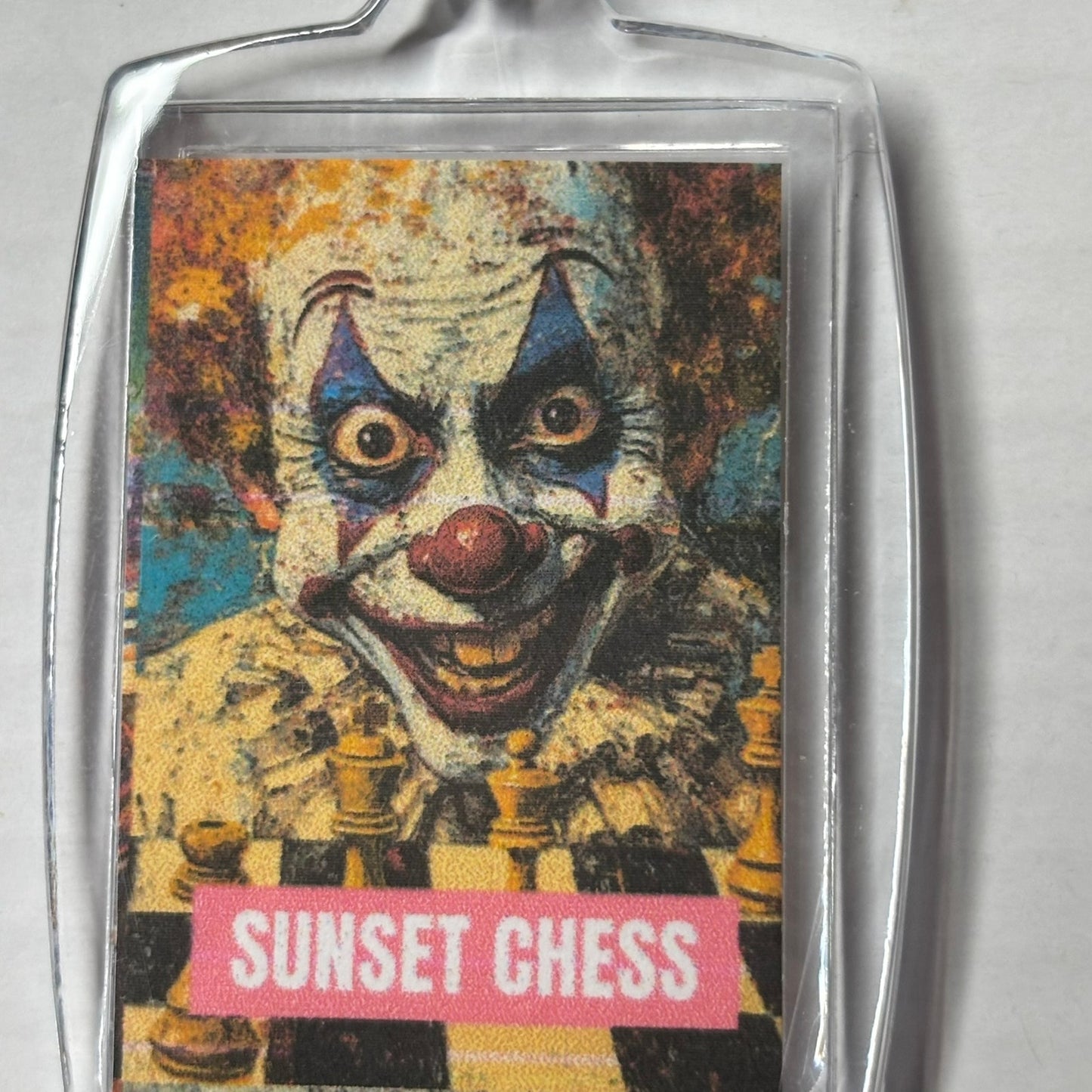 Clown Excitement - Chess  Photo Keychain