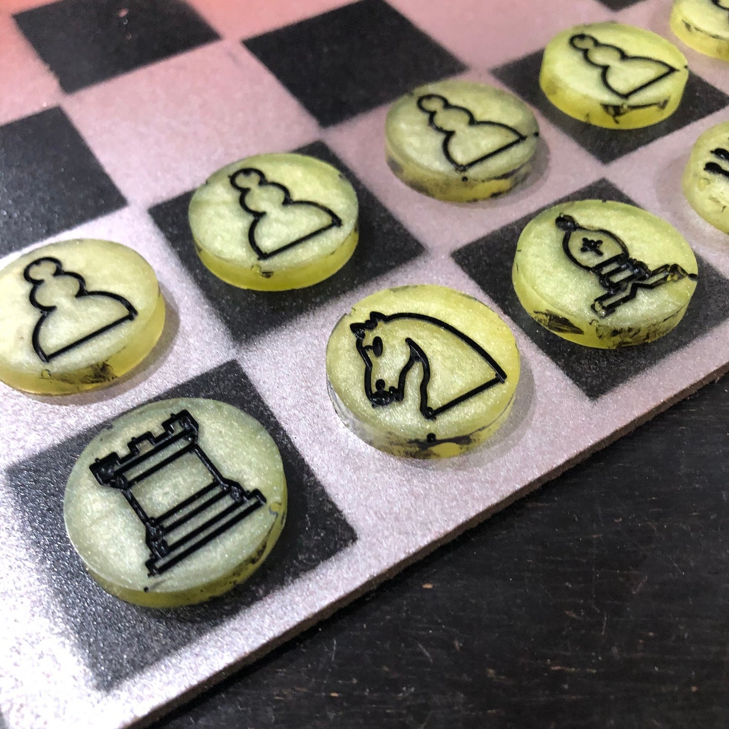 Orange Fade - Painted Chess Set