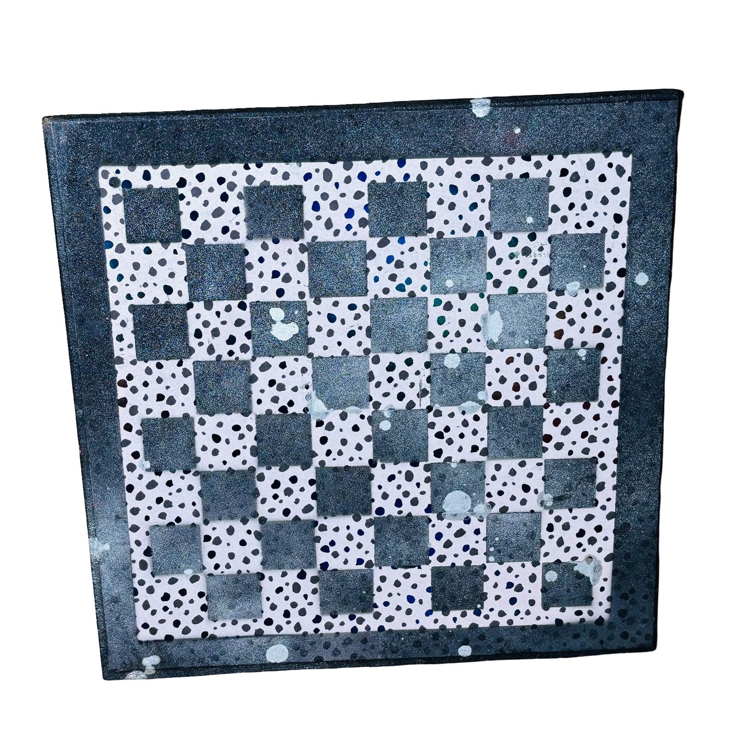 Spotted Print - Scrapbook Chess Board