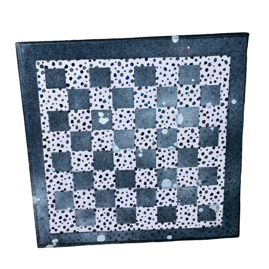 Spotted Print - Scrapbook Chess Board