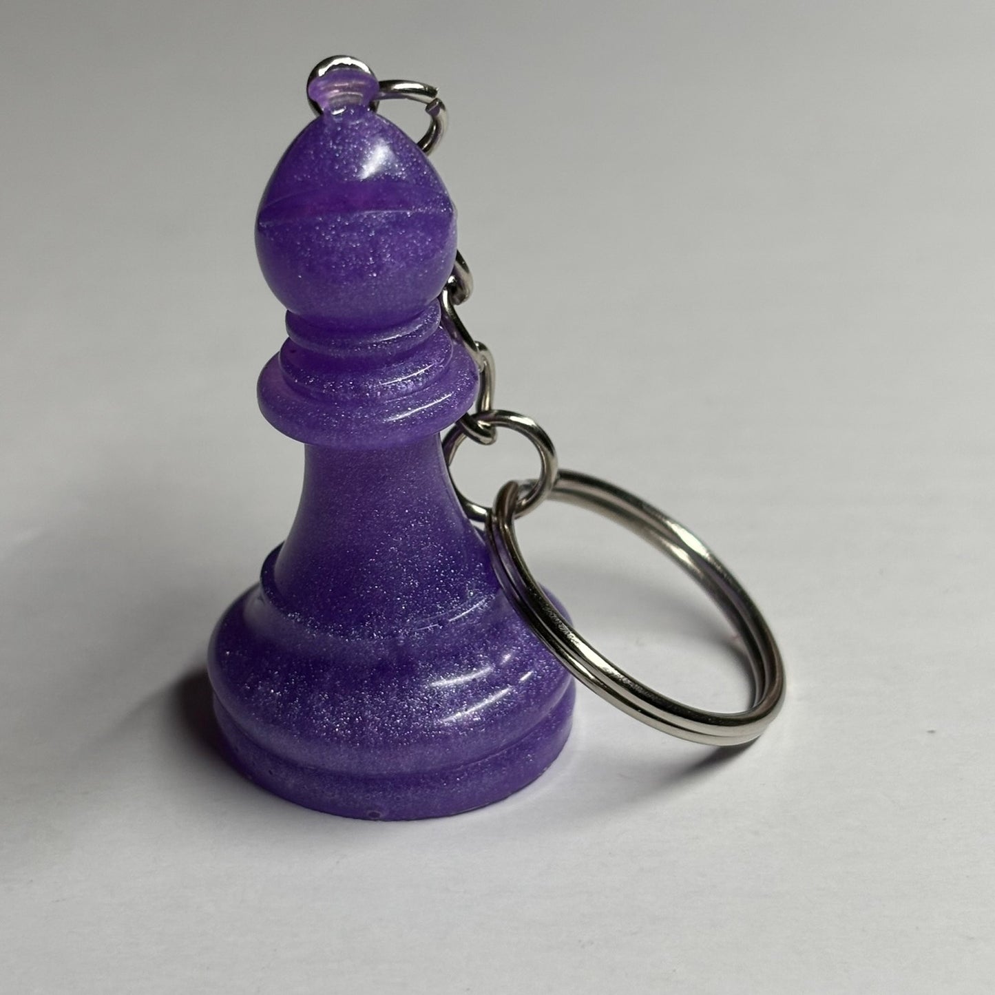 Purple Bishop - Handmade Resin Keychain