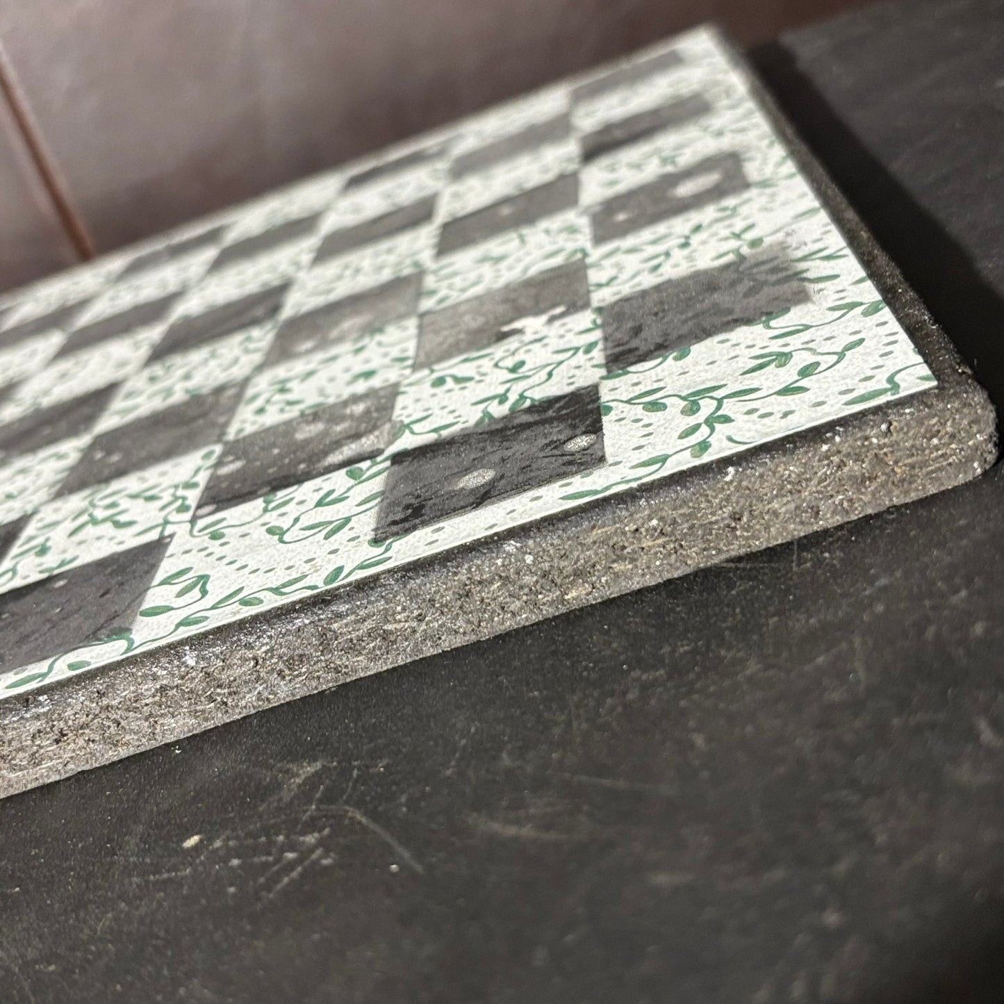 Vintage Chrome Mist - Scrapbook Chess Board