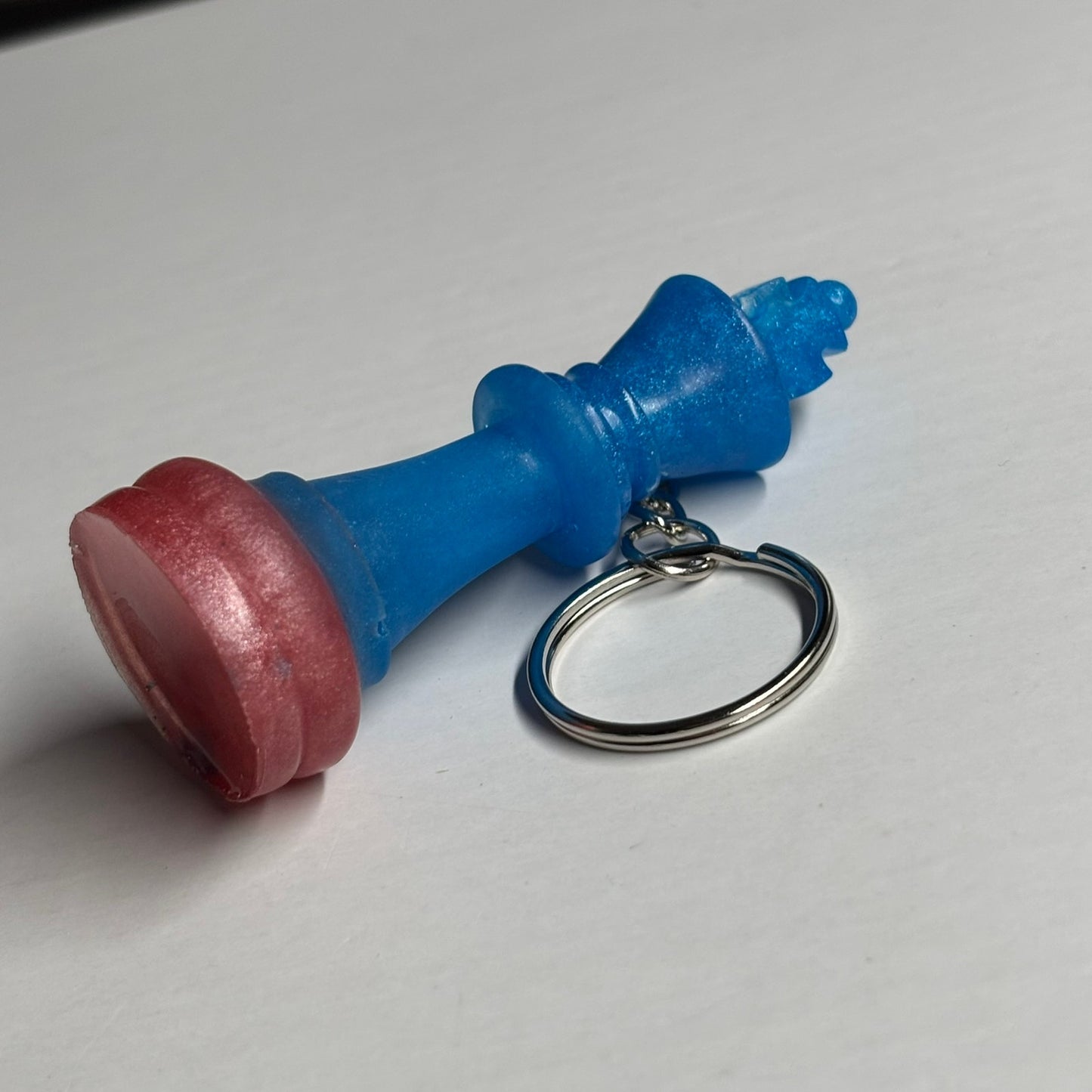 Blue/Pink King - Handmade Resin Keychain