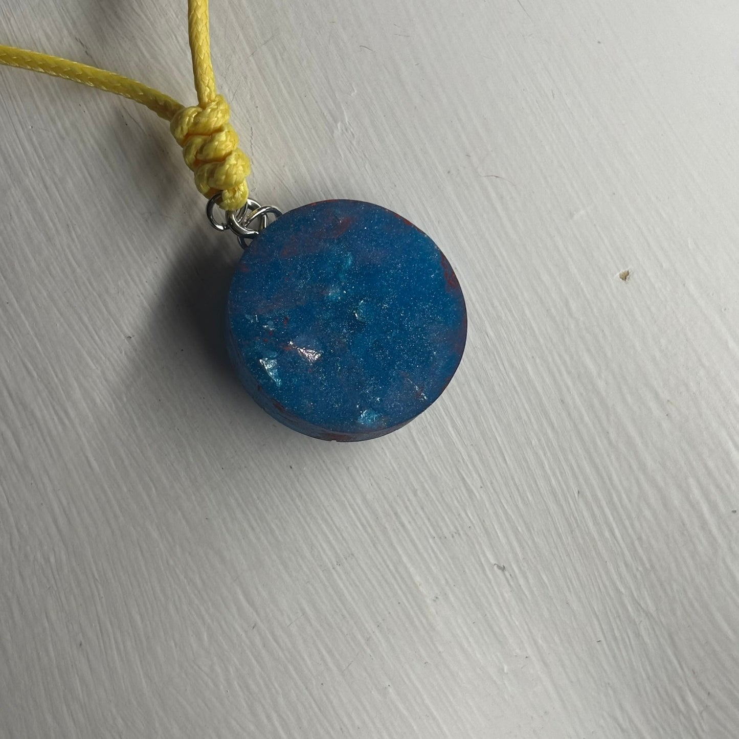 Blue Bishop - Handmade Resin Chess Necklace