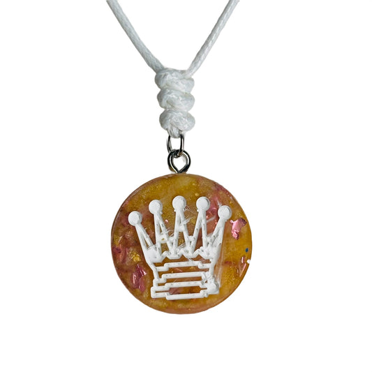 Banana Yellow Queen - Handmade Resin Chess Necklace