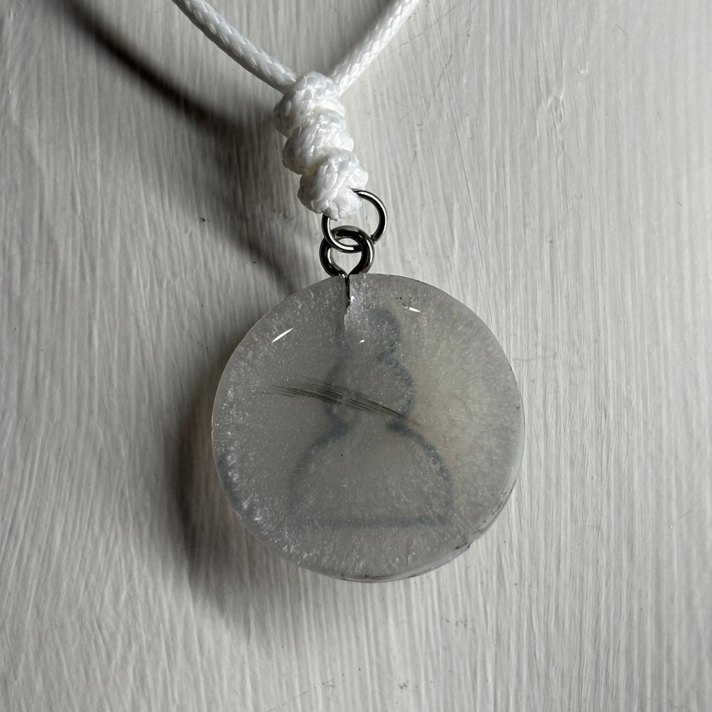 Silver Pawn - Handmade Resin Chess Necklace