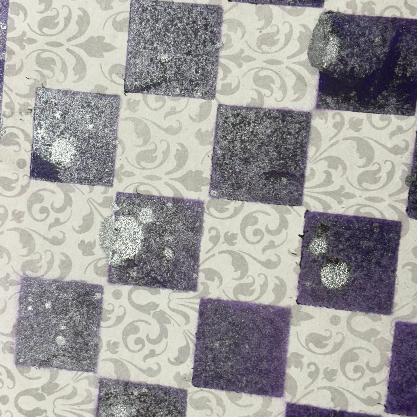 Vintage Purple/Black - Scrapbook Chess Board