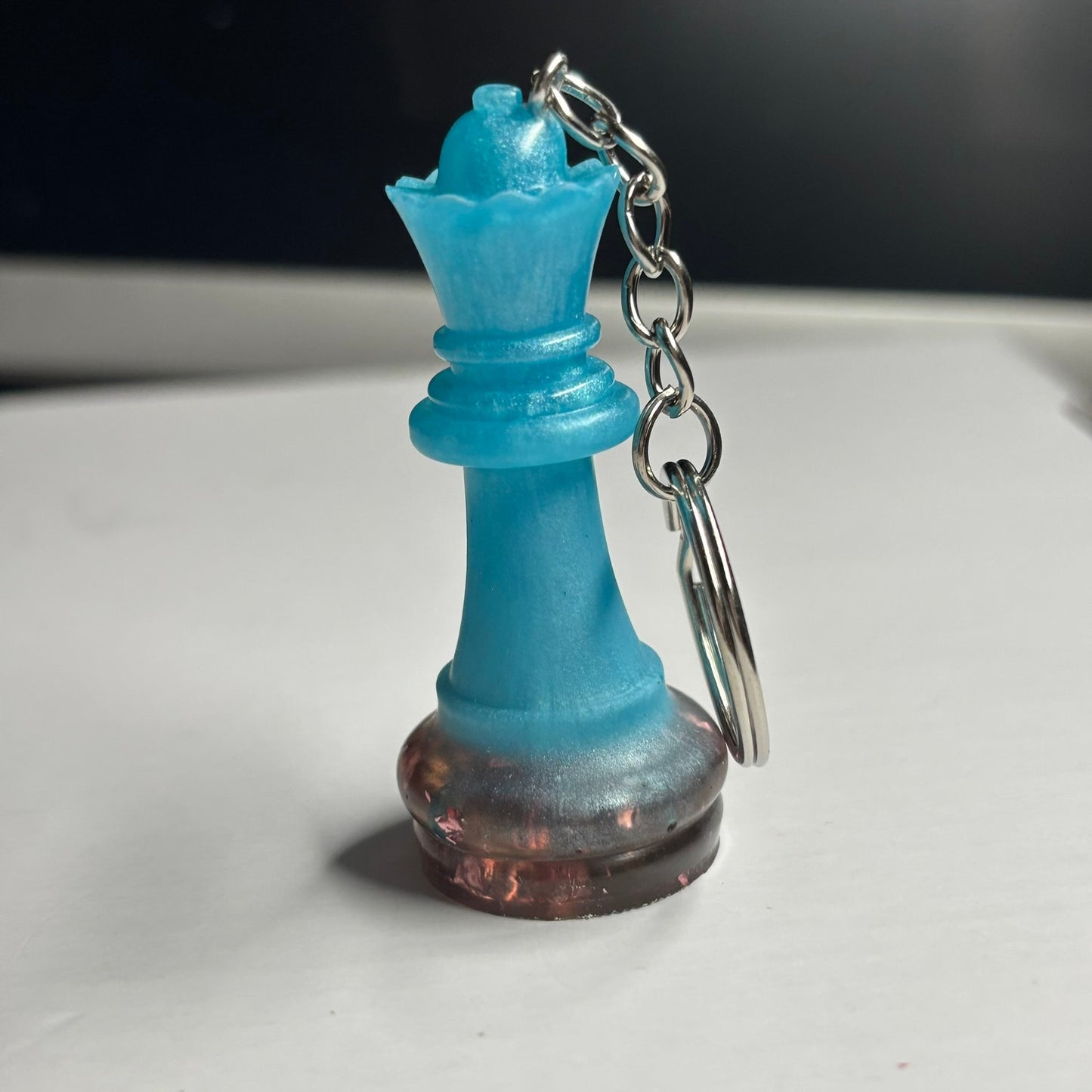 Blue Sparkle Queen - Handmade Resin Keychain