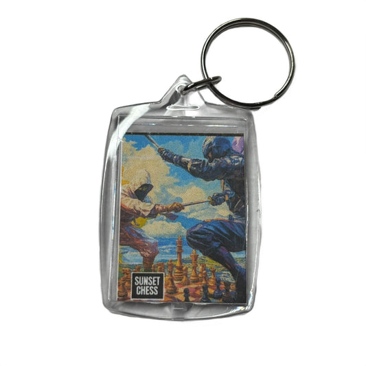 Sword Fight - Chess  Photo Keychain