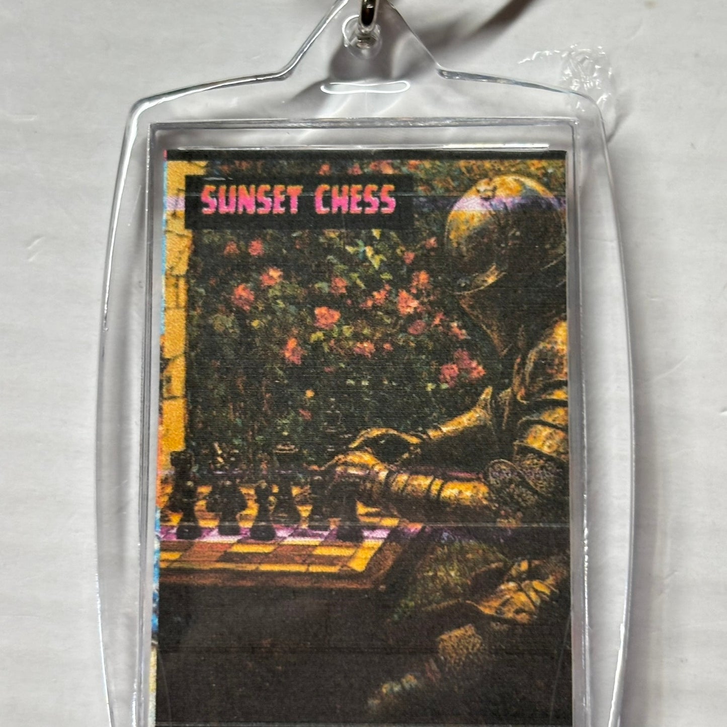 Peaceful Knight - Chess  Photo Keychain