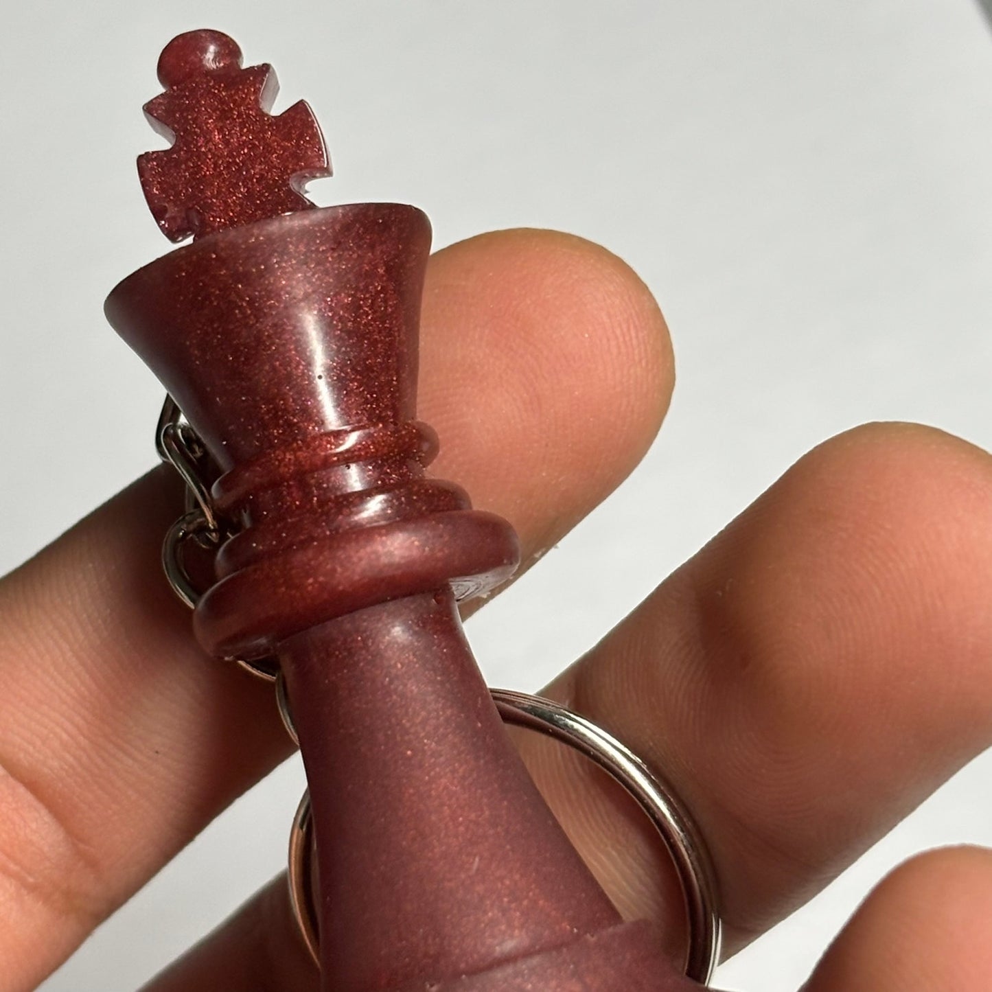 Royal Burned Red King - Handmade Resin Keychain