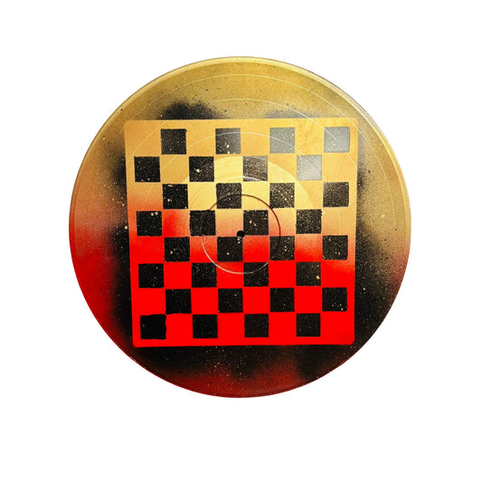 Gold Red Half Style - Vinyl Chess Board