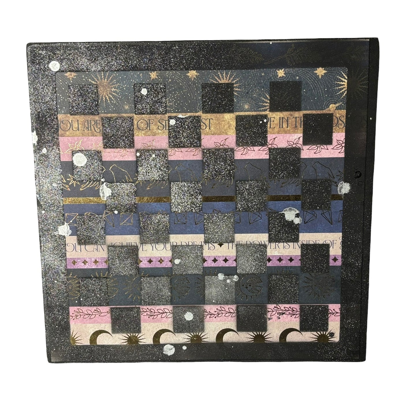 Sparkle Space - Scrapbook Chess Board