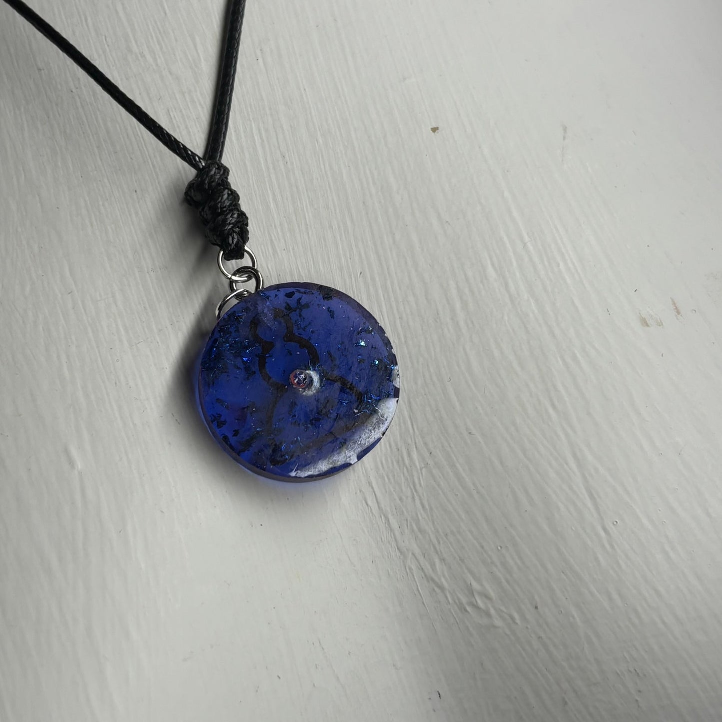 Simple Blue Pawn - Handmade Resin Chess Necklace
