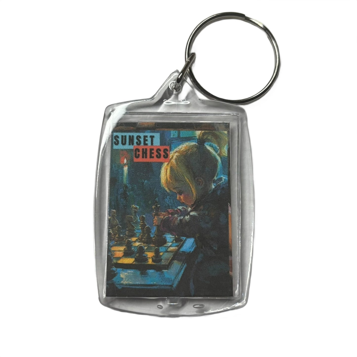 Small Girl - Chess  Photo Keychain