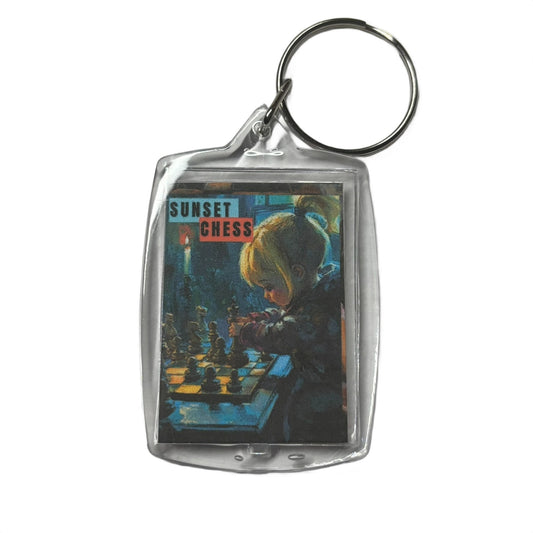 Small Girl - Chess  Photo Keychain