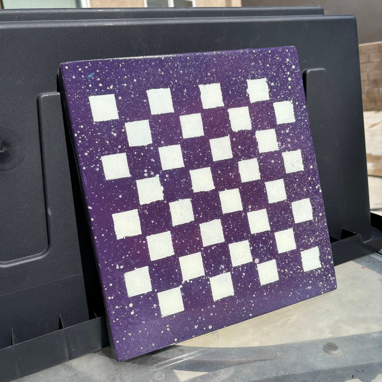 Speckled Purple - Resin Coated Chess Board