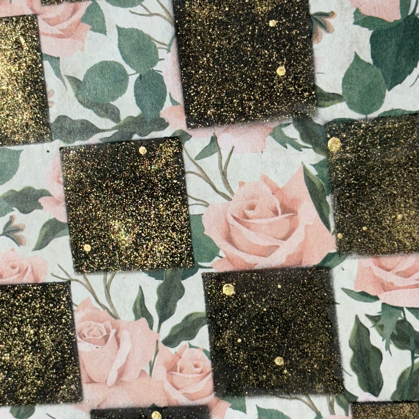 Pink Roses - Scrapbook Chess Board