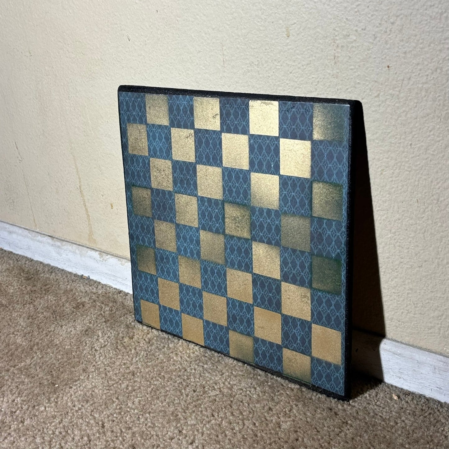 Golden Blue Vintage - Scrapbook Chess Board