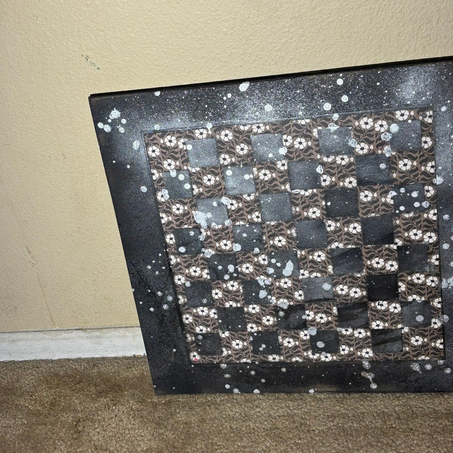 Misty Pattern Chrome Drip - Large Scrapbook Chess Board