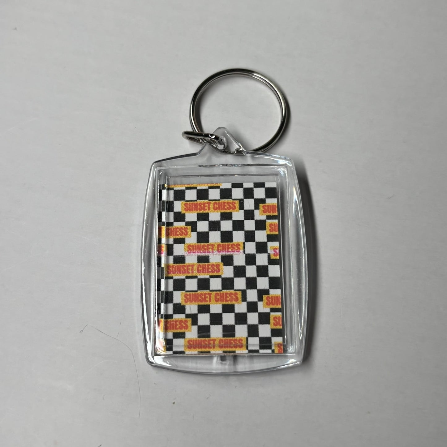 Mice & Chess - Sunset Chess Photo Keychain