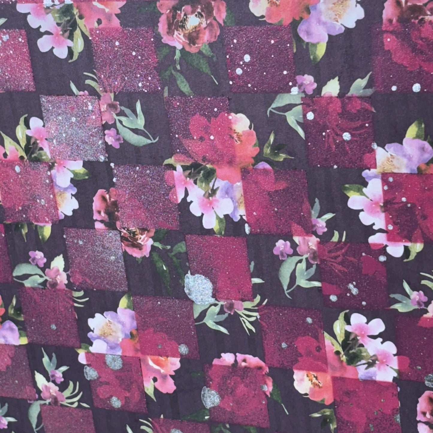 Vintage Purple Flower - Scrapbook Chess Board