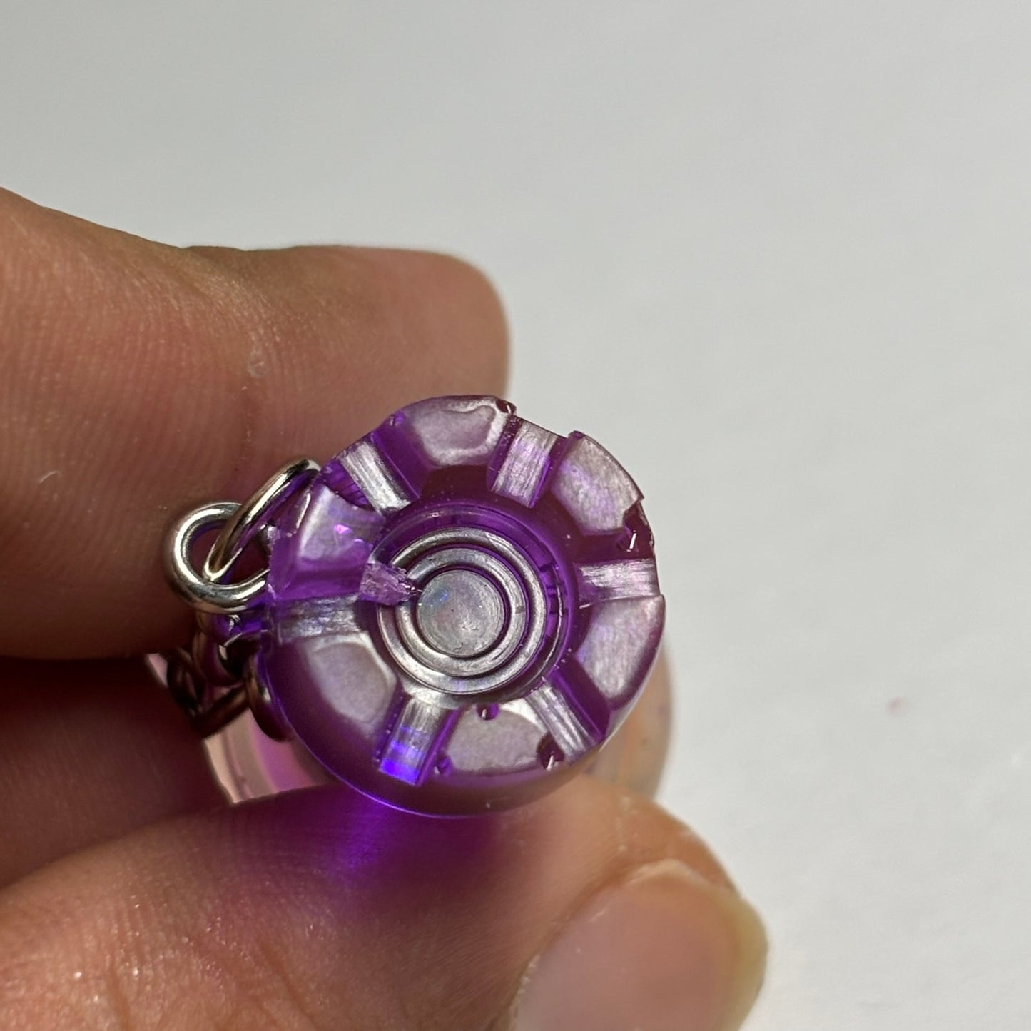 Purple Code Rook - Handmade Resin Keychain