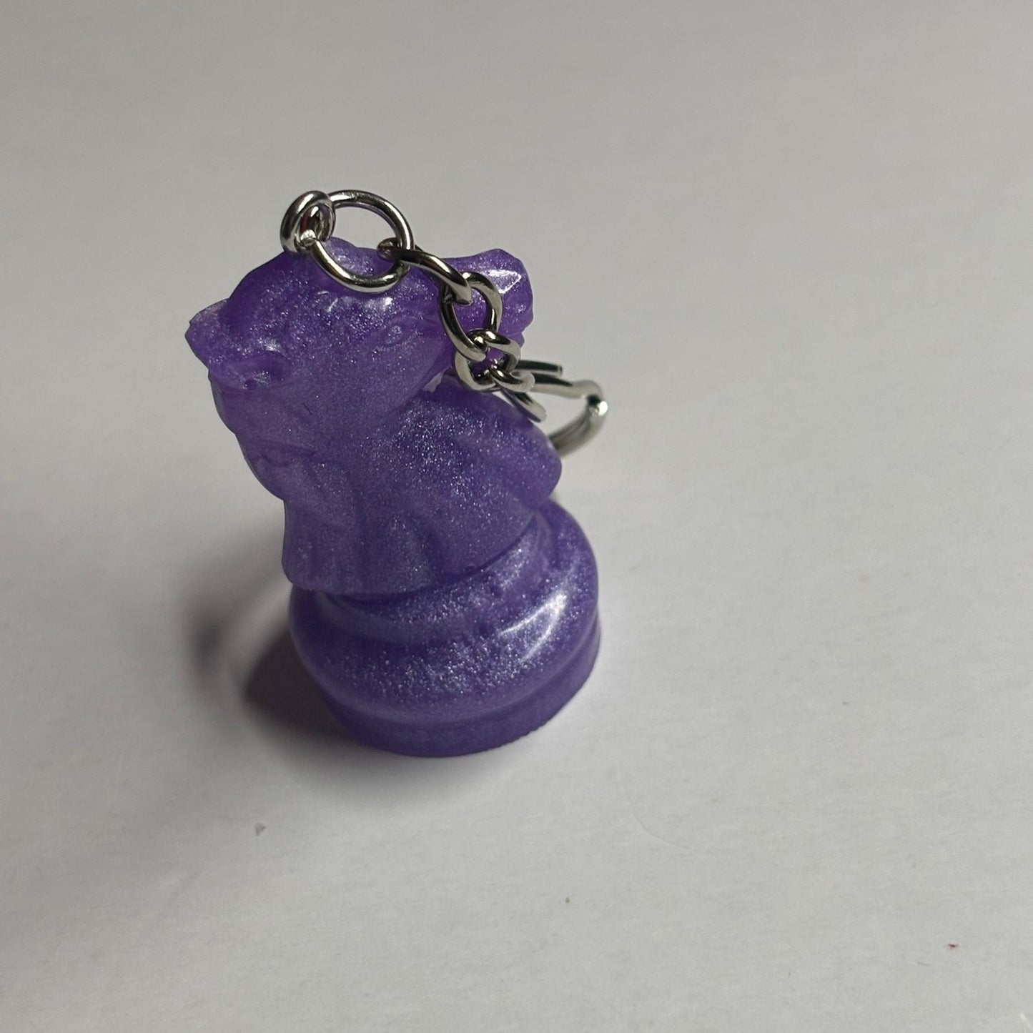 Purple Knight - Handmade Resin Keychain
