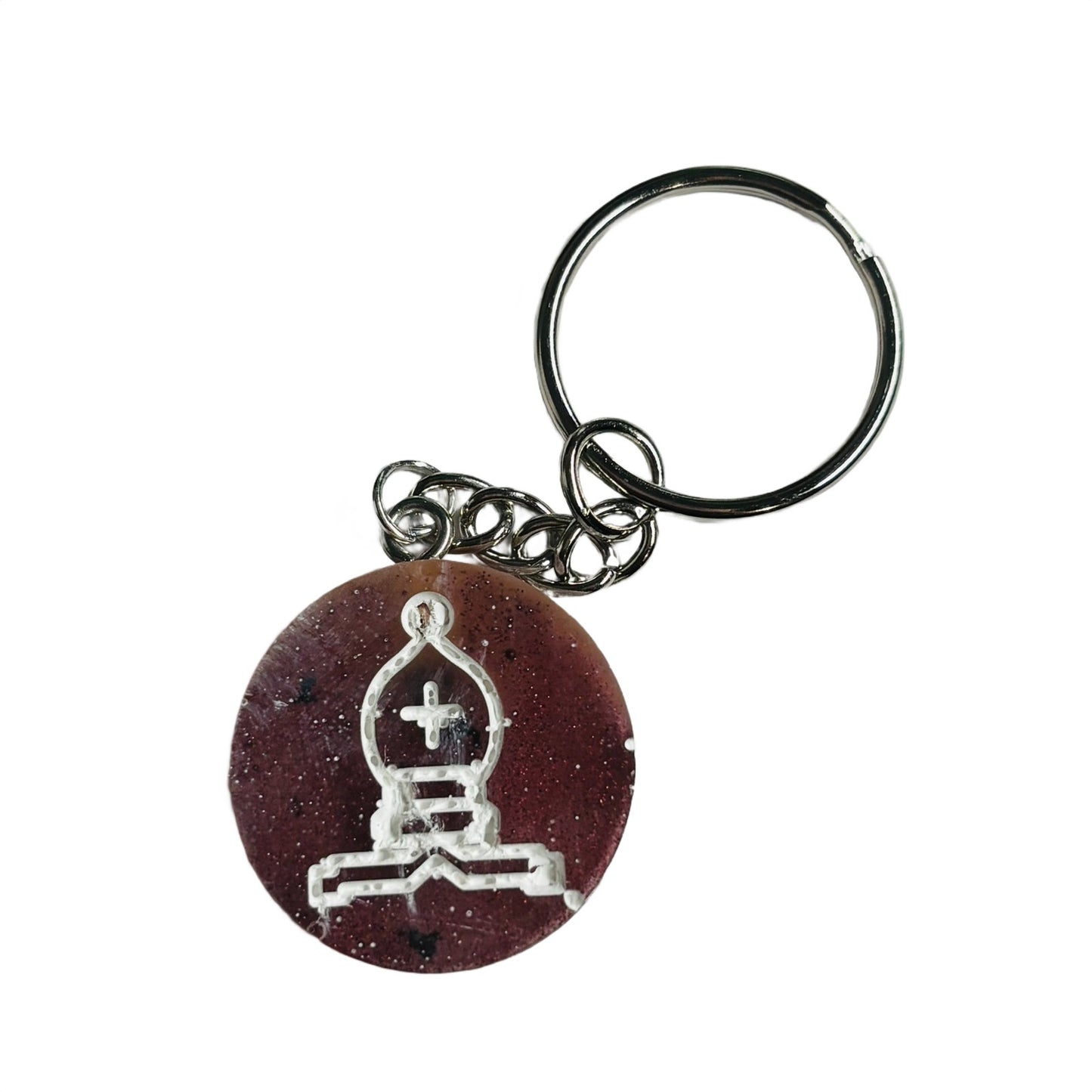 Rusted Colored Bishop - Handmade Resin Keychain