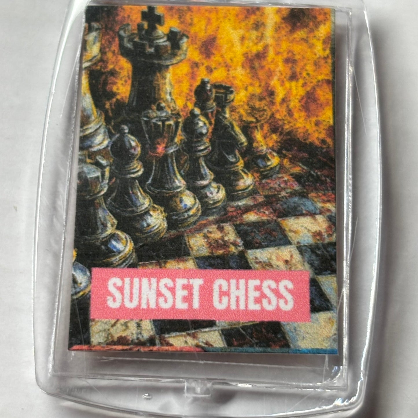 Fire Pit - Chess  Photo Keychain