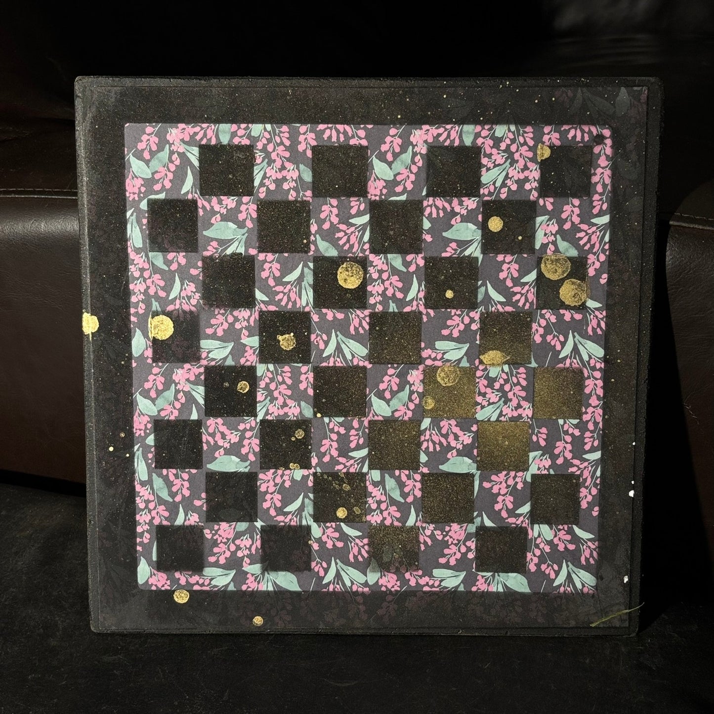 Beautiful Flowers - Scrapbook Chess Board