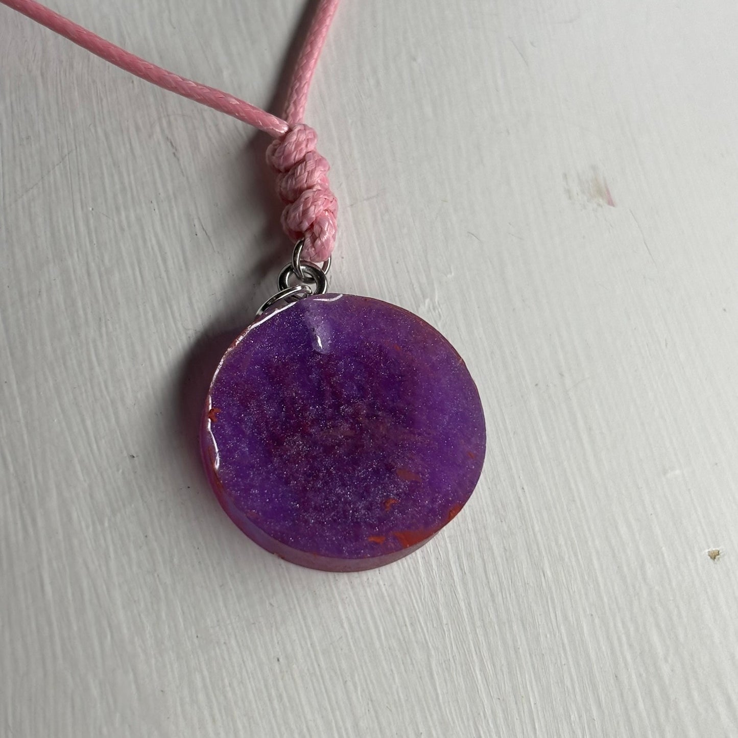 Purple Queen - Handmade Resin Chess Necklace