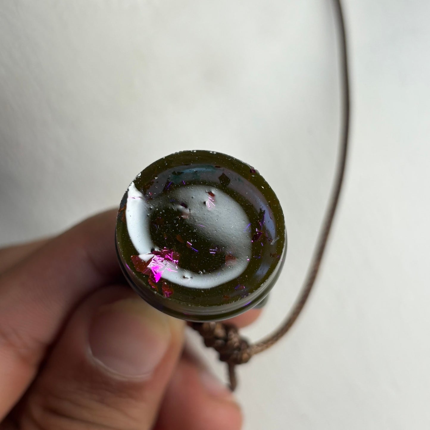 Transparent Blue Knight - Handmade Resin Chess Necklace