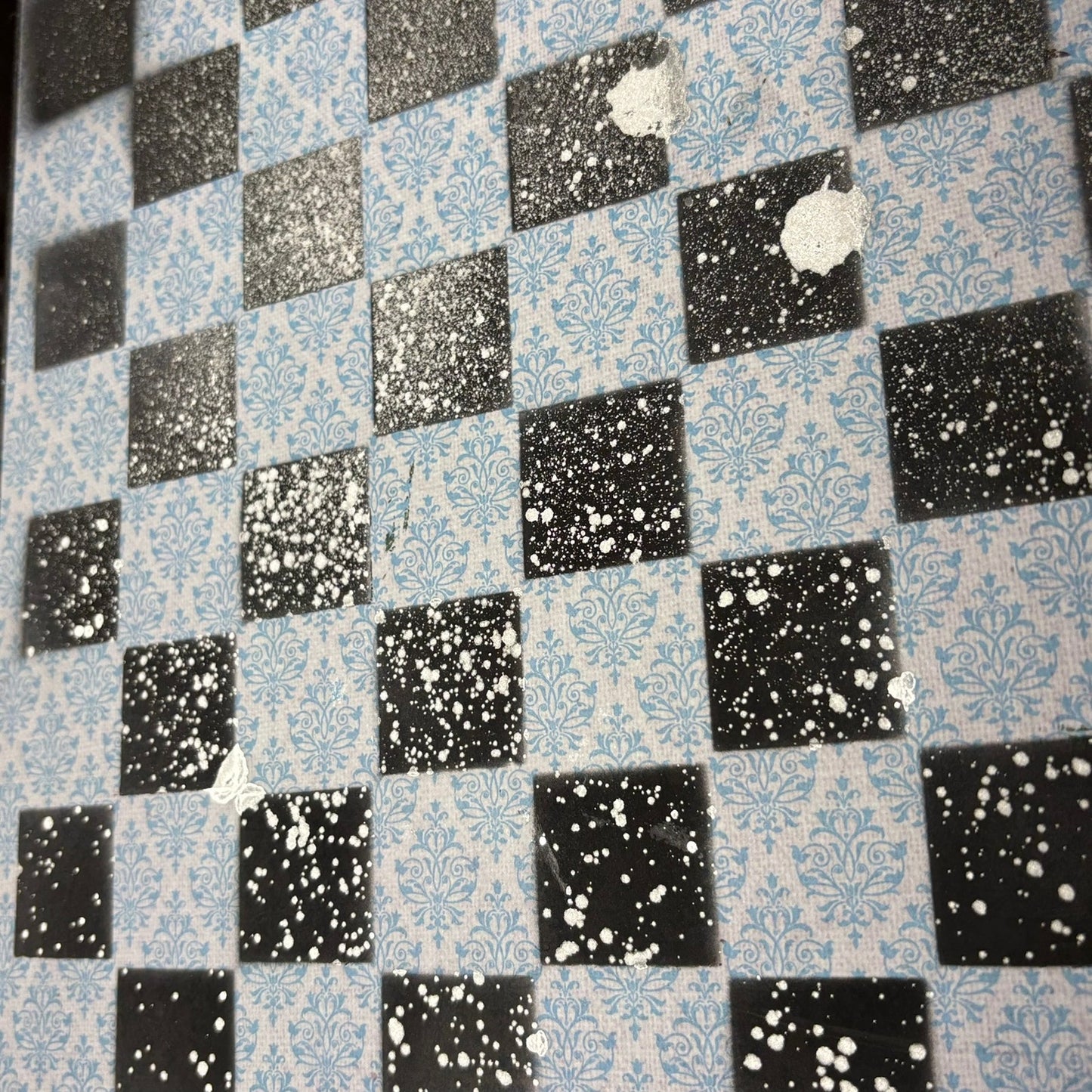 Sparkle Chrome Blue - Scrapbook Chess Board