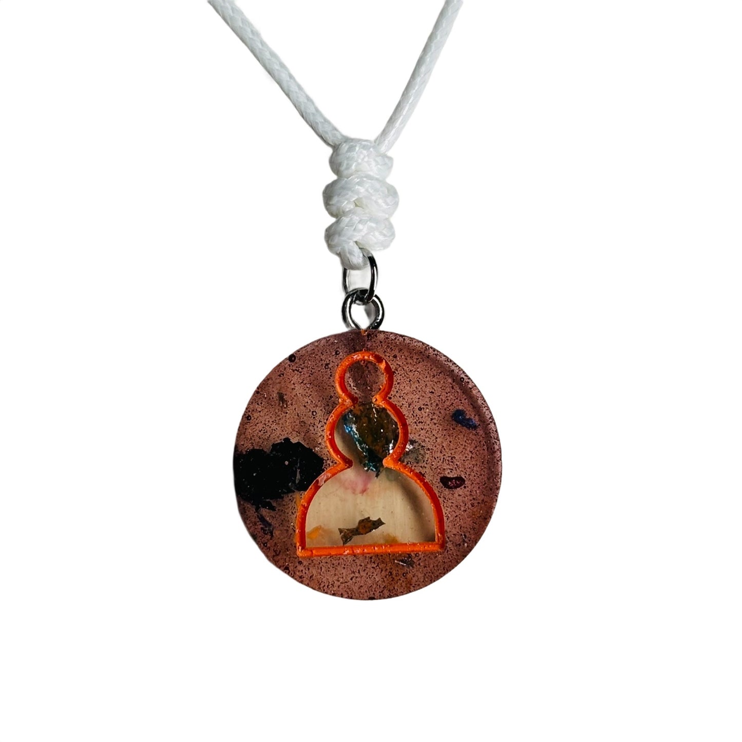 Royal Pattern Pawn - Handmade Resin Chess Necklace