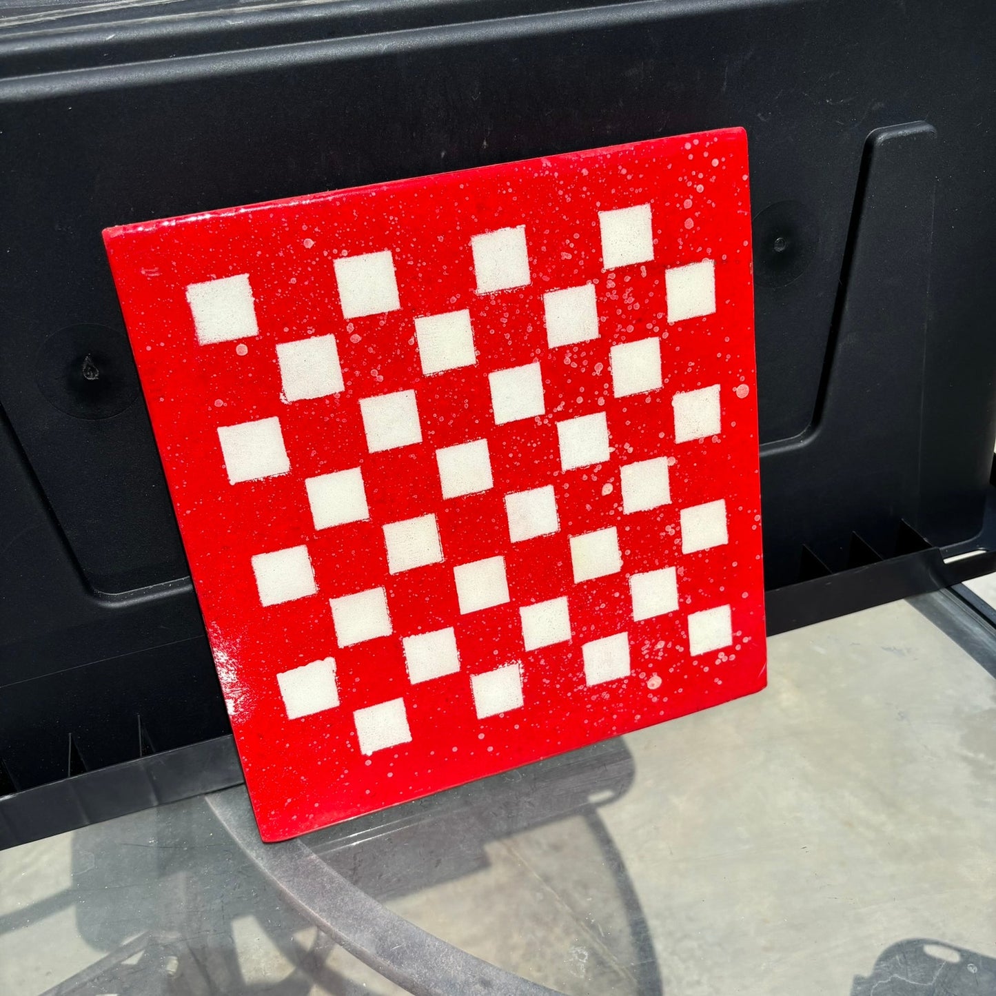 Cherry Speckled Red - Resin Coated Chess Board