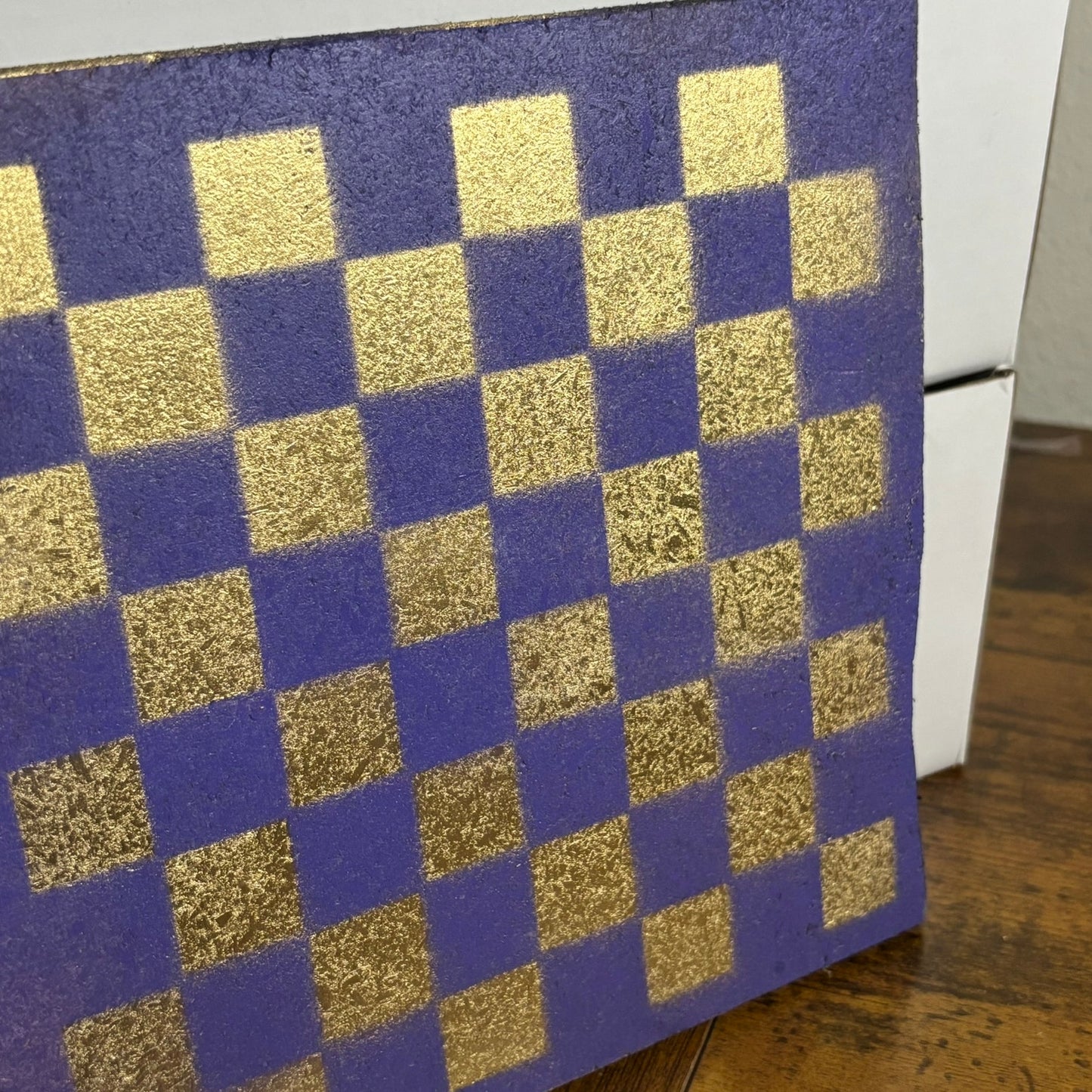 Purple Golden Hue - Painted Double Sided Chess Board