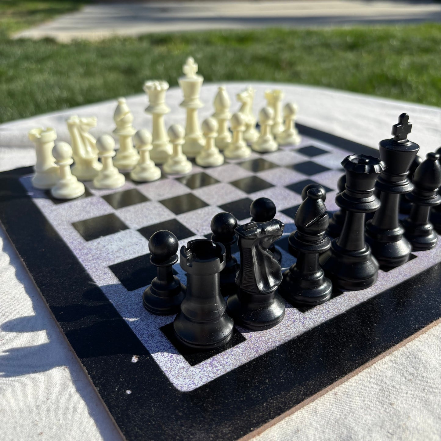 Purple Mist - Painted Chess Set