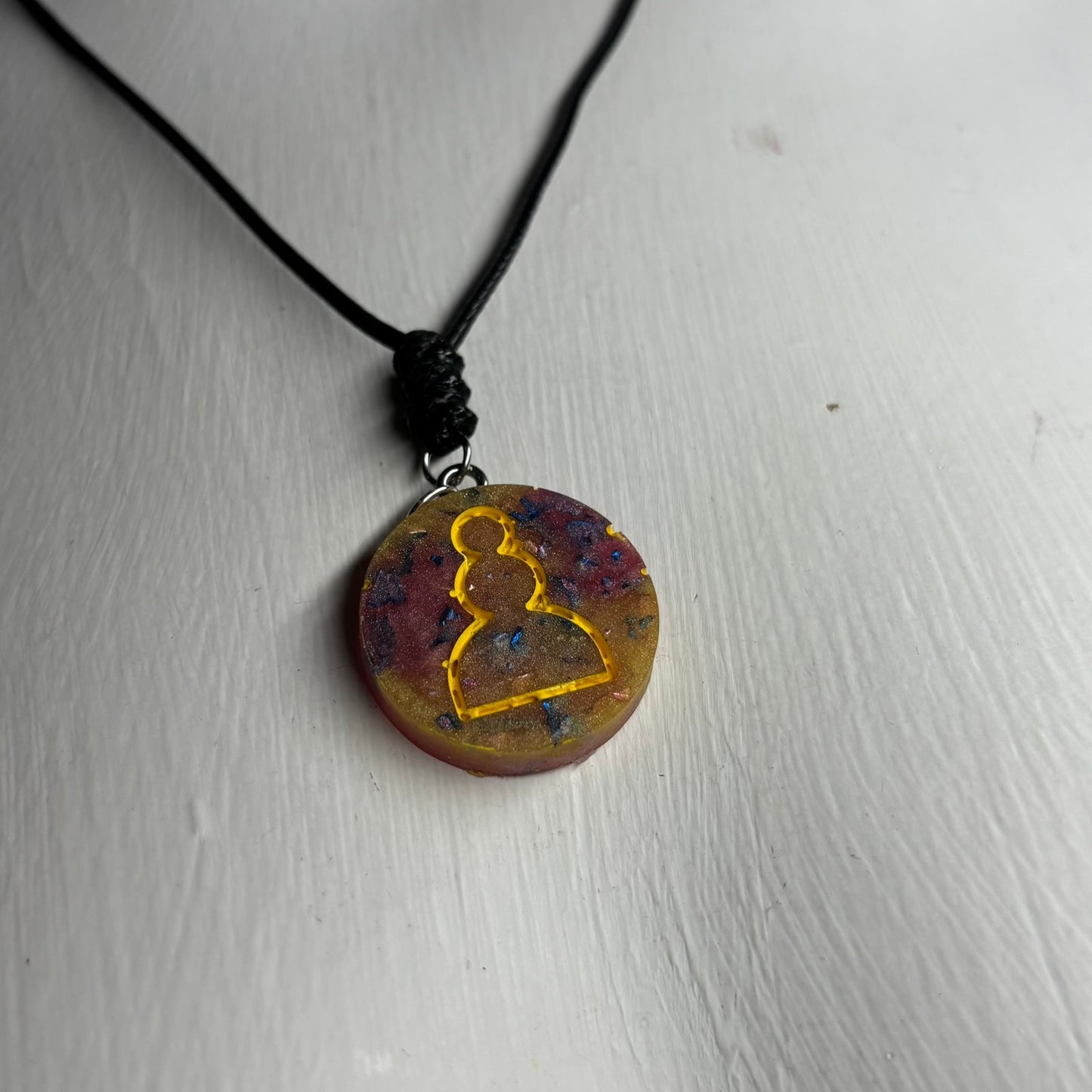 Vintage Pawn Mix - Handmade Resin Chess Necklace