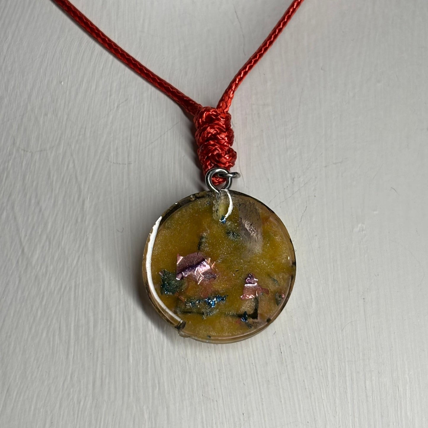 Yellow Royal Pawn - Handmade Resin Chess Necklace