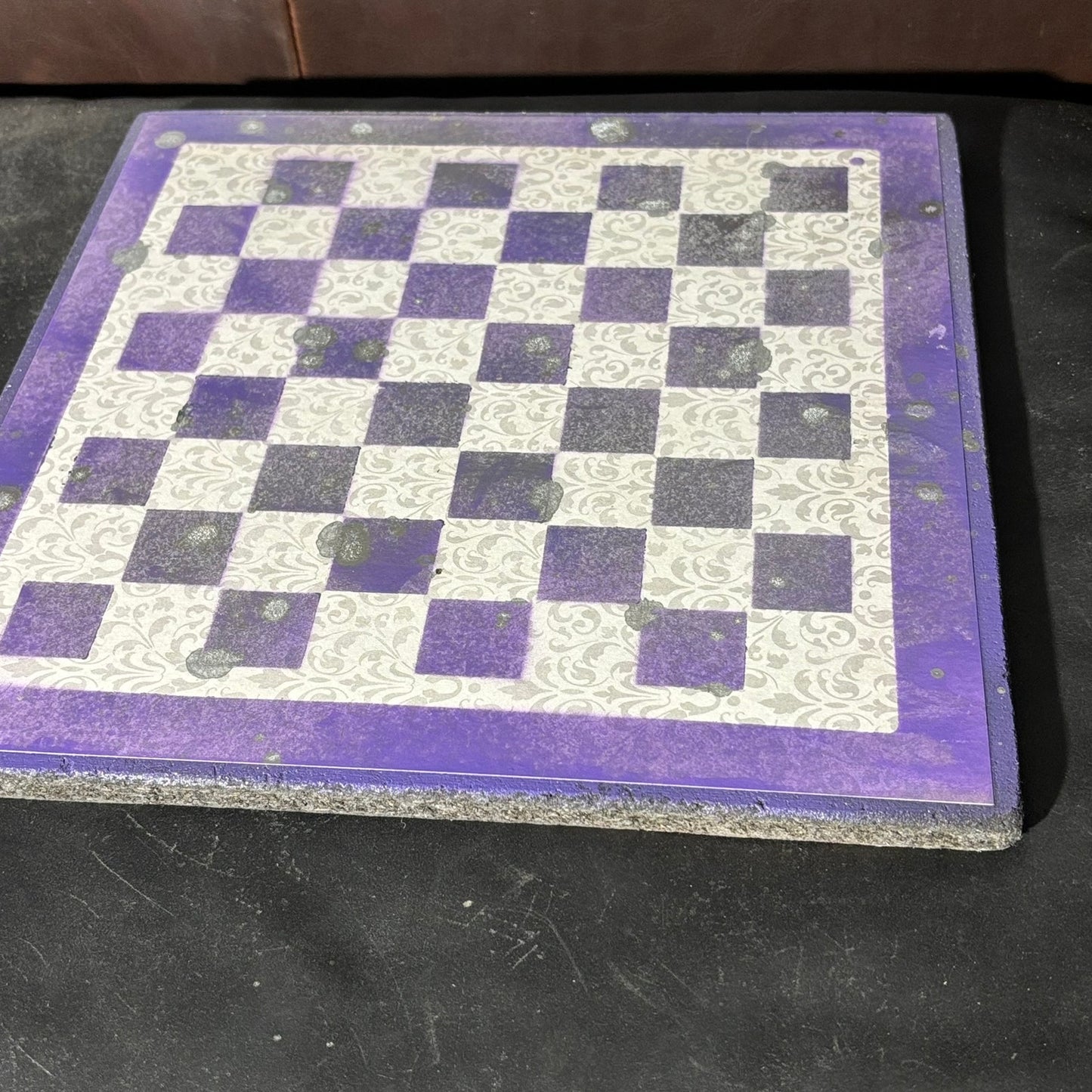 Vintage Purple/Black - Scrapbook Chess Board