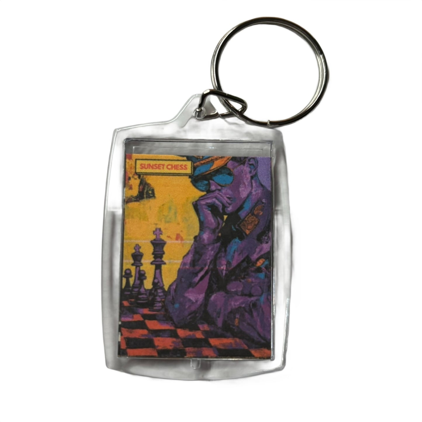 Purple Officer - Chess  Photo Keychain