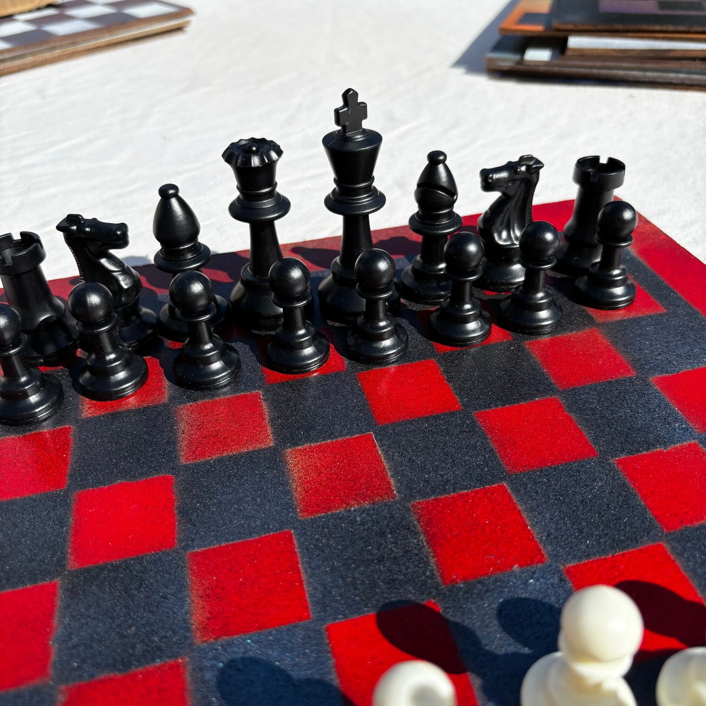 Emperor's Red - Painted Chess Set