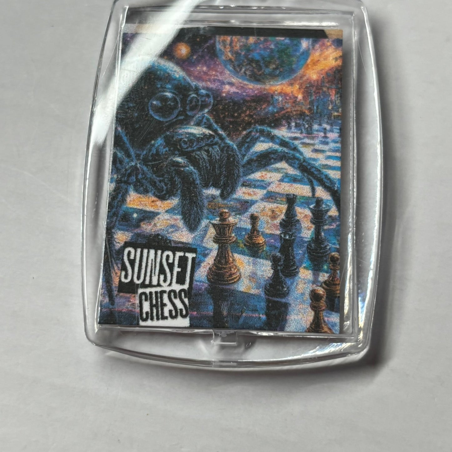 Space Spider - Chess  Photo Keychain