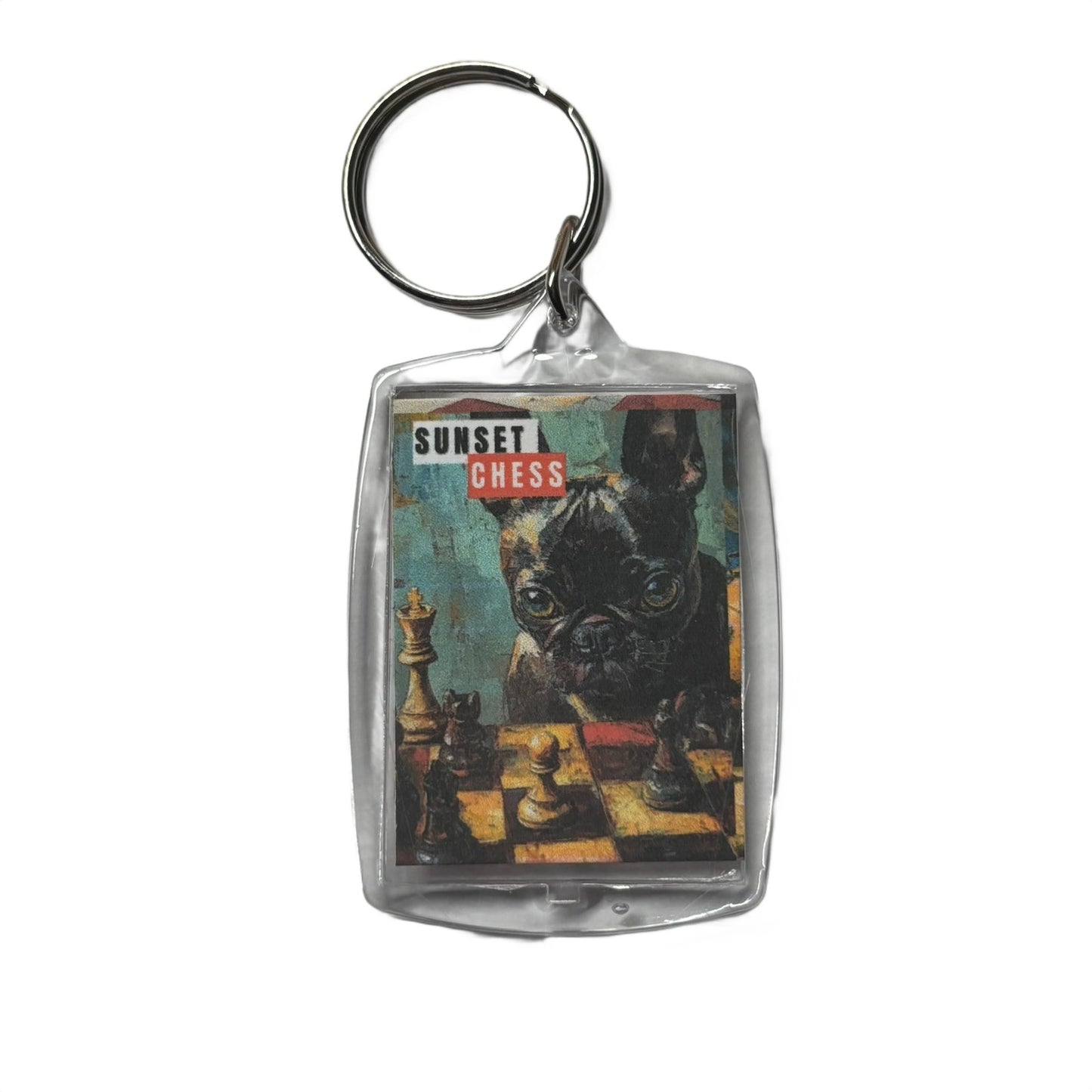 Pups Game - Chess  Photo Keychain
