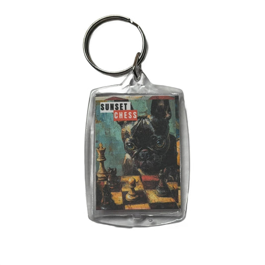Pups Game - Chess  Photo Keychain