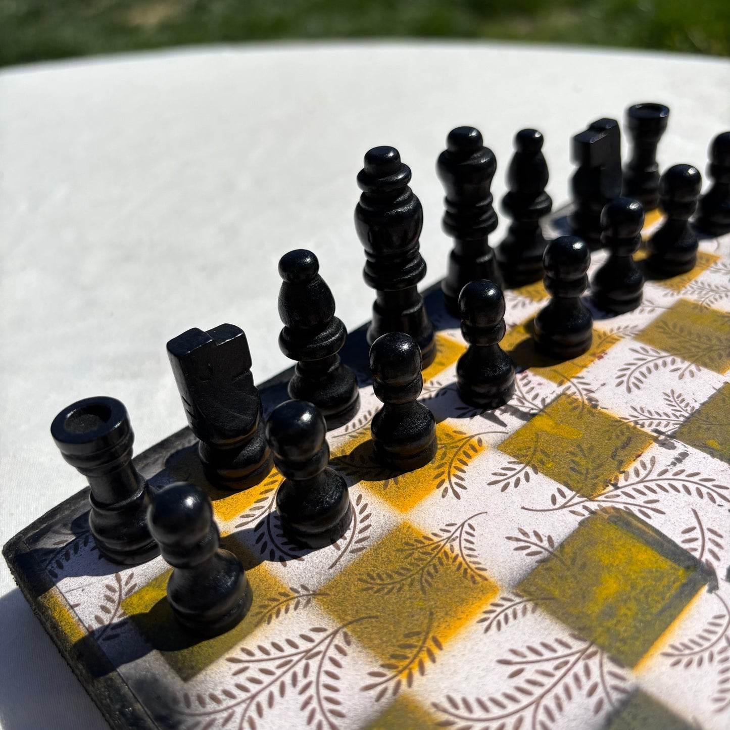 Yellow & Black - Scrapbook Chess Set