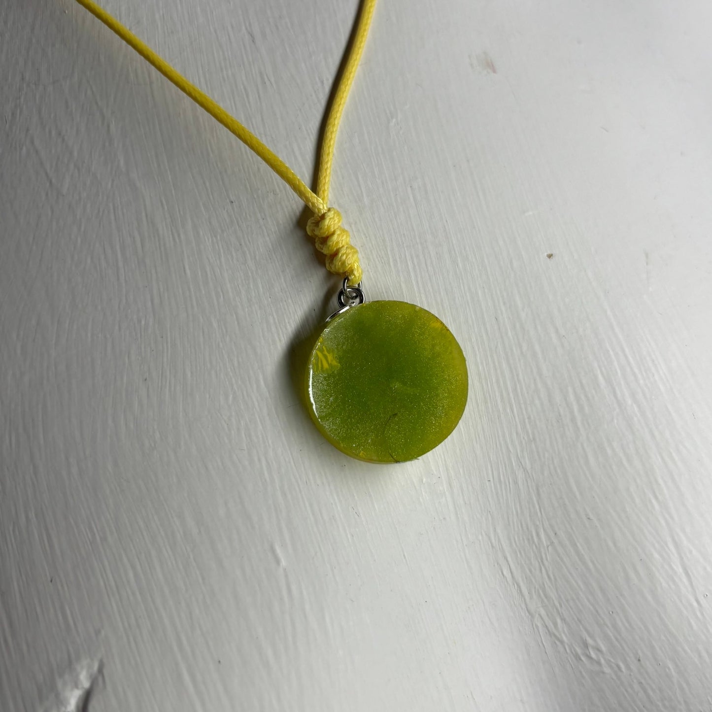 Banana Green Bishop - Handmade Resin Chess Necklace